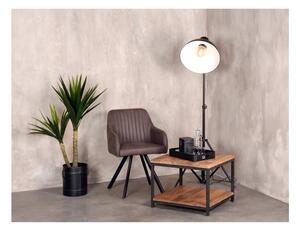 Čierny konferenčný stolík s doskou z mangového dreva LABEL51 Vintage, 60 × 60 cm