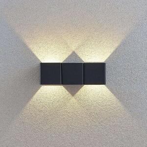 Lindby - Niclas Square LED Vonkajšie Nástenné Svietidlo Dark Grey Lindby - Lampemesteren