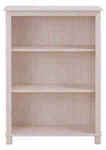 Nízka biela knižnica z masívneho borovicového dreva Støraa Pinto
