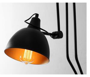 Čierna nástenná lampa na 2 žiarovky CustomForm Coben