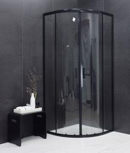Sprchovací kút maxmax MEXEN RIO transparent - štvrťkruh 90x90 cm - BLACK