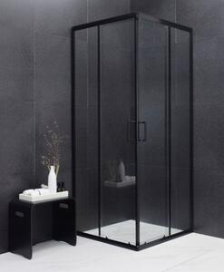 Sprchovací kút maxmax MEXEN RIO transparent - 70x70 cm - BLACK