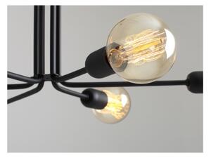 Čierne závesné svietidlo na 6 žiaroviek CustomForm Vanwerk