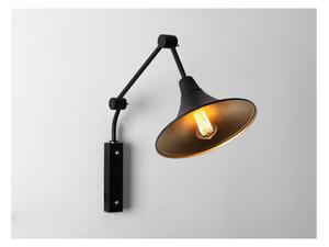 Čierna nástenná lampa Custom Form Miller, ø 25 cm