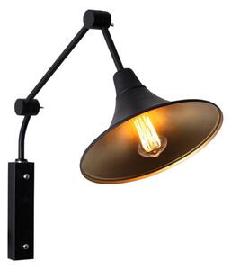 Čierna nástenná lampa Custom Form Miller, ø 25 cm