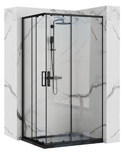 Sprchovací kút MAXMAX Rea PUNTO 80x100 cm - čierny