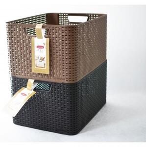 Plastový úložný STYLE BOX -L- kávový CURVER