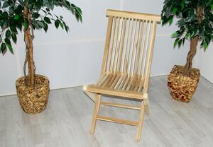 Divero 2151 Skladacia stolička z tíkového dreva, 2 kusy