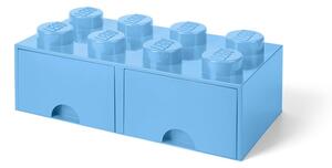 Svetlomodrý úložný box s dvoma zásuvkami LEGO®
