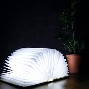 Svetlohnedá LED stolová lampa v tvare knihy z javorového dreva Gingko Booklight
