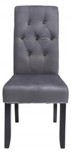 Dizajnová stolička Casa zamat sivá