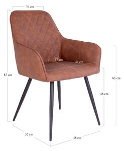 Súprava 2 hnedých jedálenských stoličiek House Nordic Harbo