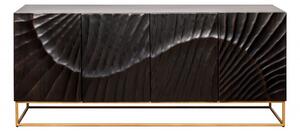 Dizajnová komoda Scorpion 177cm mango čierna