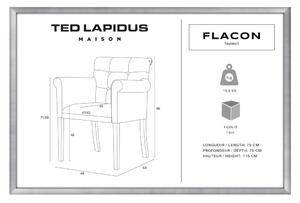 Svetlomodrá stolička s tmavohnedými nohami Ted Lapidus Maison Flacon