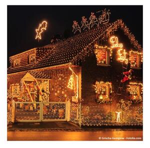 VOLTRONIC® 39453 Vianočné LED osvetlenie 10 m - teple biela 100 LED - zelený kábel