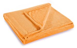 Oranžová deka z mikrovlákna DecoKing Henry, 70 x 150 cm