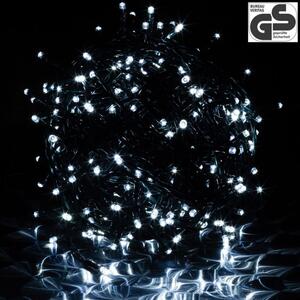 VOLTRONIC® 39455 Vianočné LED osvetlenie 10 m - studená biela 100 LED - zelený kábel