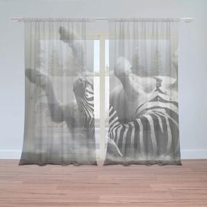 Sablio Záclony Válajúca sa zebra: 2ks 150x250cm