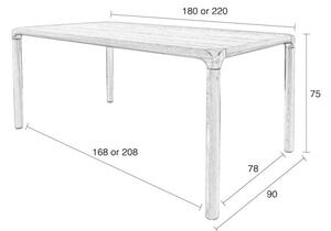 Čierny jedálenský stôl Zuiver Storm, 180 x 90 cm