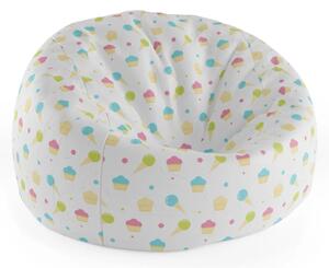 Sablio Sedací vak Cocoon Zmrzlinky a muffiny - 75 x 45 x 35 cm