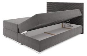 Manželská posteľ 160 cm Harlan (tmavomodrá) (s roštom, matracom a úl. priestorom). Vlastná spoľahlivá doprava až k Vám domov. 1026028