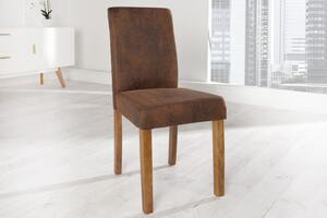 Dizajnová stolička Genua svetlá káva vintage