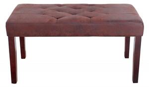 Dizajnová lavica Cambridge 90cm starožitná hnedá