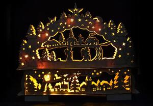 Nexos 28392 Vianočná dekorácia - krajina - 10 LED, teplá biela