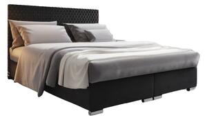 Manželská posteľ 140 cm Harlan (čierna) (s roštom, matracom a úl. priestorom). Vlastná spoľahlivá doprava až k Vám domov. 1026019