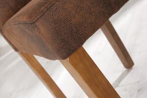 Dizajnová stolička Genua svetlá káva vintage