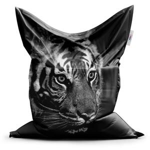 Sablio Sedací vak Čierno-biely tiger - 150x100 cm