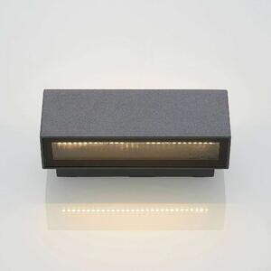 Lucande - Oliver LED Vonkajšie Nástenné Svietidlo W18 Dark Grey Lucande - Lampemesteren