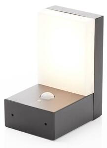 Lindby - Chioma LED Solárne Články Vonkajšie Nástenné Svietidlo w/Sensor Dark Grey Lind - Lampemesteren