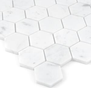 DUNIN - Carrara White Hexagon 48 Mramorové mozaiky DUNIN (29,8 x 30,2 cm / 1 ks)