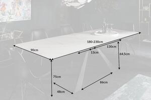 Jedálenský stôl Concord 180-230cm keramika mramorový vzhľad