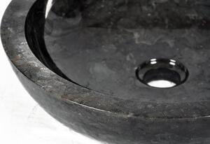Divero 27860 Kamenné umývadlo - čierny leštený mramor