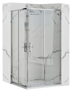 Rea Punto, sprchový kút s posuvnými dverami 100 (dvere) x 80 (dvere) x 190 cm, 5mm číre sklo, chrómový profil, REA-K1889