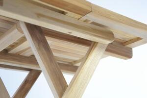 Divero 47271 Skladací záhradný stolík - teakové drevo neošetrené - 50 cm