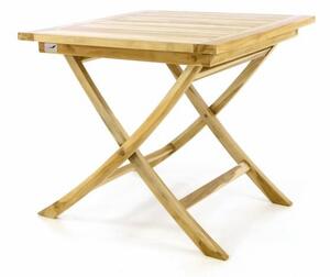 Divero 47274 Skladací záhradný stolík - teakové drevo neošetrené - 80 cm