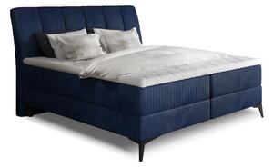 Manželská posteľ Boxspring 180 cm Alberto (tmavomodrá) (s matracmi). Vlastná spoľahlivá doprava až k Vám domov. 1027394