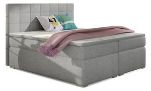 Manželská posteľ Boxspring 160 cm Abbie (svetlosivá) (s matracmi). Vlastná spoľahlivá doprava až k Vám domov. 1027416