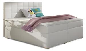 Manželská posteľ Boxspring 140 cm Abbie (biela) (s matracmi). Vlastná spoľahlivá doprava až k Vám domov. 1027410