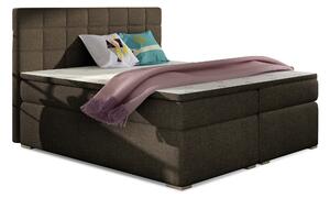 Manželská posteľ Boxspring 160 cm Abbie (hnedá) (s matracmi). Vlastná spoľahlivá doprava až k Vám domov. 1027417