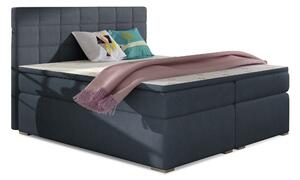 Manželská posteľ Boxspring 180 cm Abbie (modrá) (s matracmi). Vlastná spoľahlivá doprava až k Vám domov. 1027431