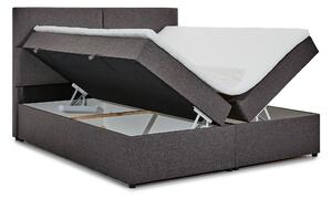 Drevko Manželská posteľ Amber - Inari 96, čalúnená - 160 x 200 cm, Sivá
