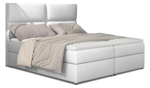 Manželská posteľ Boxspring 145 cm Alyce (biela) (s matracmi). Vlastná spoľahlivá doprava až k Vám domov. 1027438
