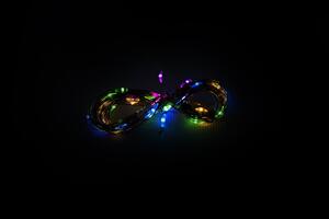 Nexos 59016 LED osvetlenie strieborný drôt, 60 LED, farebný