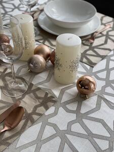 Sviatočný obrus - štóla na stôl - biela perleť, viac rozmerov