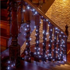 VOLTRONIC® 59743 Vianočné LED osvetlenie 10 m - studená biela 100 LED + ovládač - zelený kábel
