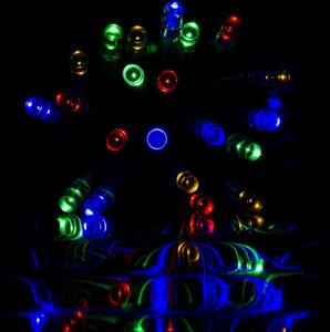 VOLTRONIC® 59755 Vianočné LED osvetlenie 5 m - farebná 50 LED + ovládač - zelený kábel